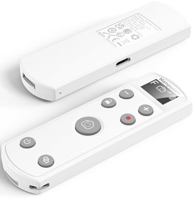 for Fujifilm Rechargeable Wireless Remote Control - Camera Remote Shutter Release with Zoom Focus Compatible with Fujifilm X100 VI/X-M5/X-T5/X-T50/X half/X-S20/X-H2S/X-H2/X-T4/X-T3/X-T30 II, White