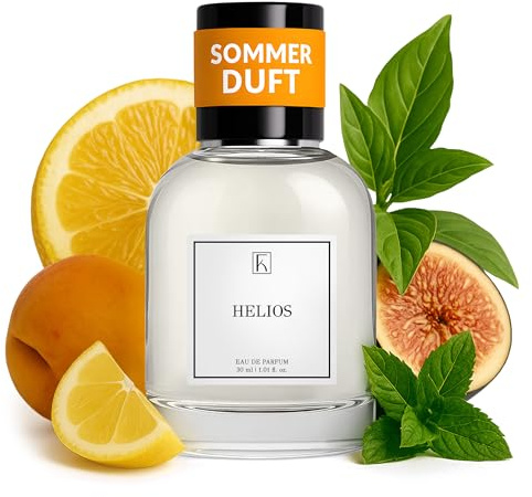KAZAAR - Helios – 30 ml – Eau de Parfum da uomo – Fruttato fresco con fico, ribes, agrumi – ideale per tutti i giorni e il tempo libero in primavera ed estate – 20% olio profumato per una lunga durata