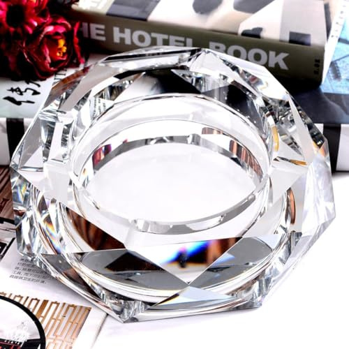Cendrier en verre idées de mode cadeaux personnalisés style de luxe européen, argent, 12 cm