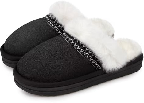 ZEPYFXIT Pantofole Donna Uomo Invernali Ciabatte Casa Caldo Pelose Pelle Comode Peluche Memoria Schiuma Slippers Antiscivolo Interno Esterno