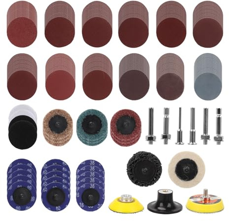 Miosugo Juego de 279 piezas de lijado para destornillador inalámbrico, almohadillas de lijado, discos abrasivos de nailon, juego de pulido de coche, para eliminar rebabas, óxido y pintura