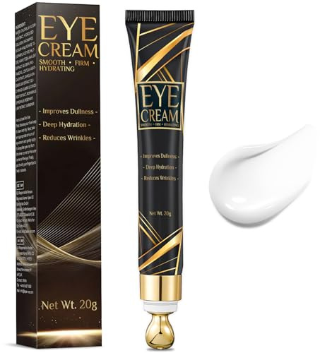 AstraVox Contour Des Yeux 20ml, Creme Contour Des Yeux Avec Tête De Massage En Métal, Anti Rides, Pour Atténuer Les Cernes, Hydrater Et Réduire Les Poches, Convient Aux Hommes Et Aux Femmes