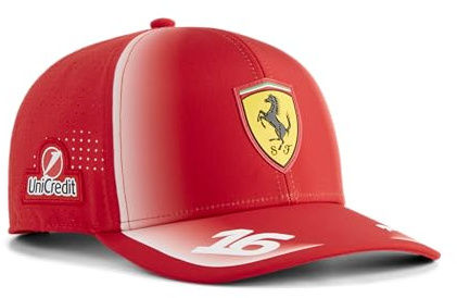 PUMA Scuderia Ferrari F1 2026 Charles Leclerc mössa-kollektion, röd, one size