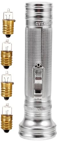 DIKACA Linterna Metálica Antigua Pequeña sin Baterías 5 Bombillas para Exteriores Linterna Portátil Vintage Compacta Estilo Clásico para Camping y Aventuras