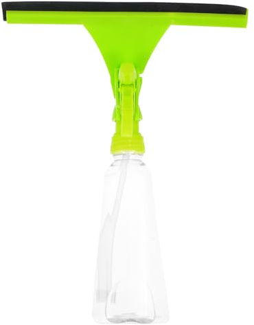 Wakauto Window Squeegee Cleaner with Spray Bottle Multipurpose Green Glass Window Wiper for Bathroom and Kitchen 1pcs Squeegee Kit