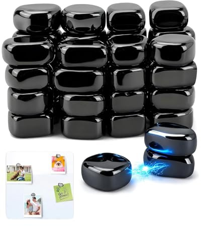 ZKUNL Generisch Magnetische Hämatit-Steine, 30 Stück, Schwarze Magnetische Kugeln für Erwachsene, Anti-Stress Konstruktionsspiel, Entspannendes Geduldsspiel