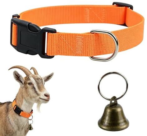 Jvjggag Collare da Pascolamento Caprino | Posizionamento Per Mucca Con Campanelle Di Rame | Collari Anti-Smarrimento - Adatto Ad Allevatori, Agricoltori, Pastori, Cortile, Ranch, Pascolo Aperto,