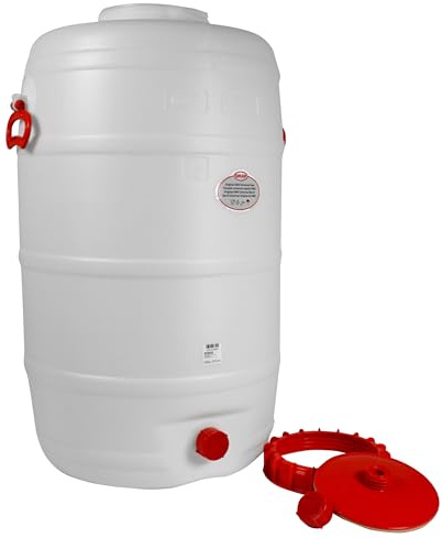 Graf Getränkefässer Saftfässer Kunststoffässer 10-500 Liter (Graf Getränkefass Rund 120 Liter ohne Zubehör)