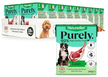 Naturediet - Purely, Complete Wet Food, Lamb, 390g (Pack of 18)