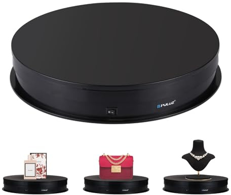 PULUZ 360 Grad Drehbarer Plattenspieler, 28cm Elektrischer Drehteller, Drehteller mit Motor für Fotografie, Videoaufnahmen, Requisiten, Schmuck, maximale Traglast 20kg