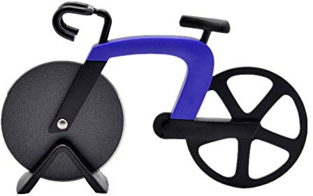 huihuijia Cortapizza Cortador de Pizza Pizza Rueda de Corte Cortador de Pizza en Forma de Bicicleta Pizza Rueda de Bicicleta Pizza de Pizza Cortador Blue