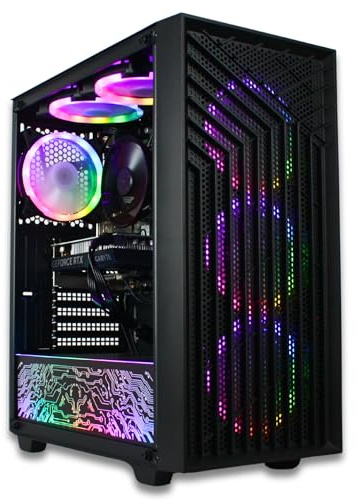 XUM Spartan Prebuilt Gaming PC: Intel Core i5-10400F, Nvidia GeForce RTX 5060 8GB, 32GB DDR4 RAM, 512GB NVMe SSD, 1TB HDD, 700W PSU 80+ Bronze, aRGB, WiFi, Windows 11 Home, VR Ready, Black Case
