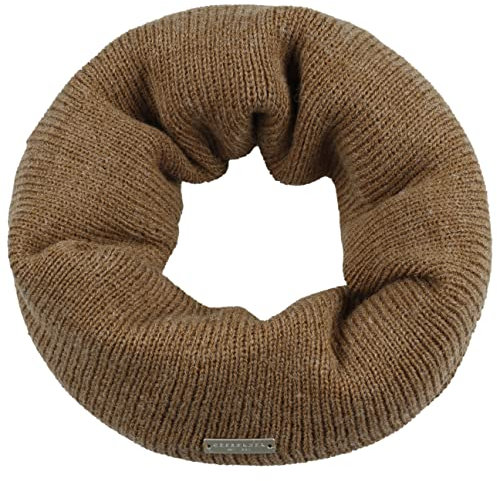 Seeberger Velasja Loopschal Schal Strickschal Damenschal Damen - mit Futter Winter Herbst-Winter - One Size hellbraun