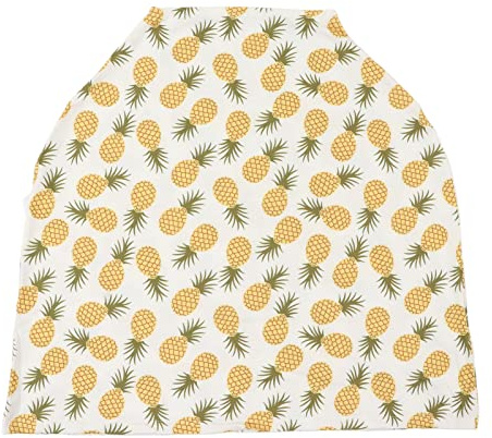 Amningsöverdrag, Amningsskydd Mjukt Andas Vindtätt 4 i 1 Mångsidigt Amningsfodral för Babybil (Liten ananas)