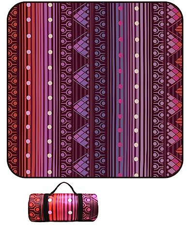 EUPXRHY Picknickdecke Wasserdicht 300x300cm, Tragbare Stranddecke Waschbar & Isoliert, Große Picknickdecke Alubeschichtet für Picknick, Camping, Wandern, BBQ,D,300x300cm