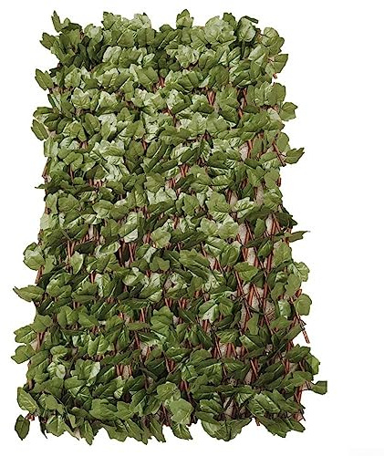 Clôture Décorative en Lierre Artificiel, Clôture de Feuilles Artificielles, Haies d'obstruction de Jardin, Clôture de Balcon, Haie Artificielle Brise-Vue Décoration Rouleau pour Cour, Balcon