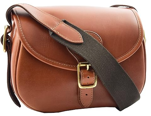 Real Leather Cartridge Bag 90 Capacity Ammo Shell Shooting Pouch Neo Tan