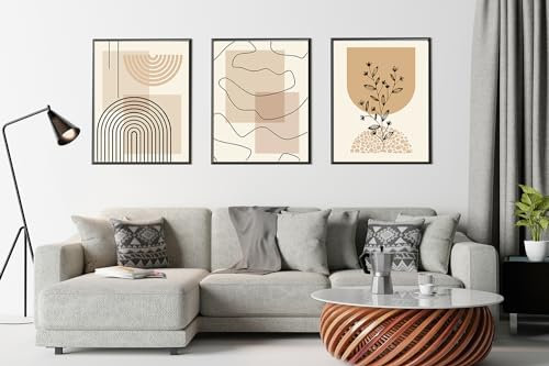 JNAOZI Leinwanddruck, Minimalismus, Abstrakte Malerei, Moderne Poster, Drucke, Dekor, Zum Aufhängen, für Wohnzimmer, Ohne Rahmen (C1,40x60cm*3)