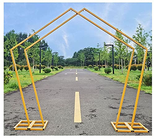 Cenadores, cenadores de jardín, cenador de pérgola de Metal, Arco pentagonal de Hierro Forjado Adecuado para Todo Tipo de Plantas trepadoras, Jardines al Aire Libre, Fiestas y Bodas, Individual (
