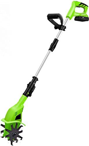 Motobineuse de Jardin, motoculteur sans Fil, motoculteur de Jardin avec Batterie Rechargeable et Chargeur, Profondeur de Travail du Sol 6,3 Pouces, Largeur des Terres cultivées 3,9