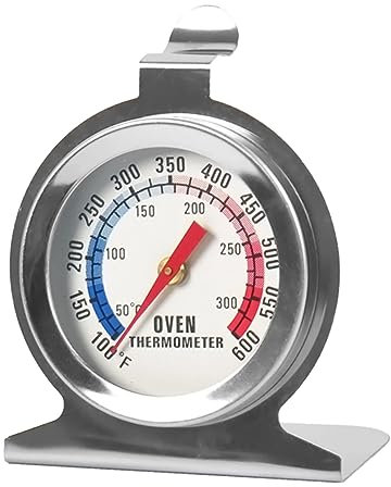 Mikinona Grillthermometer Aus Edelstahl Für Bbq Backofenthermometer Mit Innenthermometer Heimthermometer Für Täglichen Gebrauch Temperaturbereich Celsius Genauigkeit Celsius