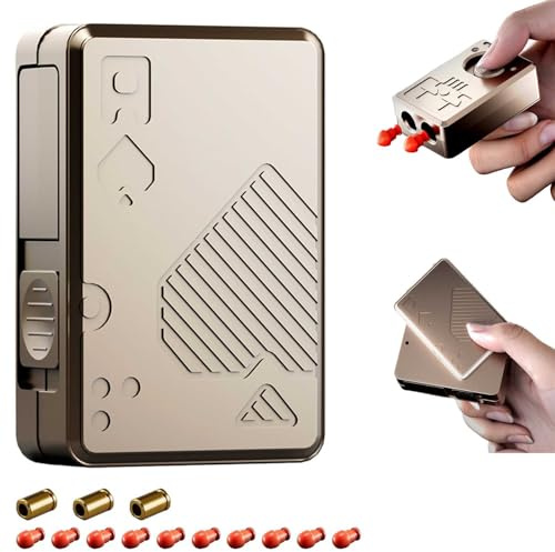 GLHYUOP Zappelschieber Aus Metall, Legierung Anti Stress Spielzeug Startbar Soft Bullet Guns Toy +10 Soft Bullet EDC Dekompressionsspielzeug, Freunde