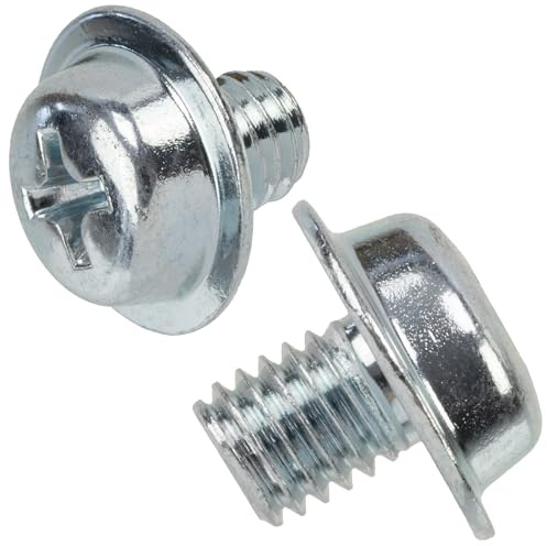 AERZETIX - NV18914 - Juego de 15 tornillos de metal M5x6mm con cabeza abombada con brida - huella PH2 rosca métrica - en acero - color plata