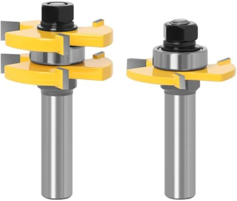 GZE-KODJFKPO 2pcs Tungsten Carbide Router Bit Set Mixed Router Bit Set 12.7mm 1/2 Inch Shank Milling Cutter Tool Kit For Woodworking Tool Kits/Accessories For Routers/Wood Milling Saw(12mm*47)