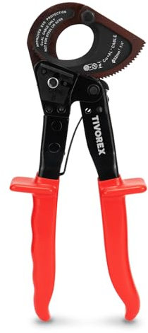 Tivorex - Robuster Aluminium-Kupfer-Ratschen-Drahtschneider - Effizientes Ratschen-Design - Schneiden von elektrischen Drähten bis zu 240 mm²/600 mm - Kabelschneider