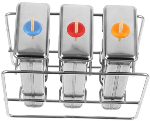 Cabilock Molde para Helado Inoxidable 6 Piezas Desmoldeo para Hacer Paletas Caseras para Adultos Uso Cocina y Fiesta
