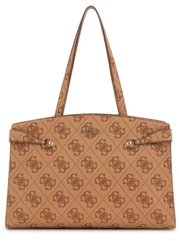GUESS Lorelei Travel Weekend Bag Latte Logo