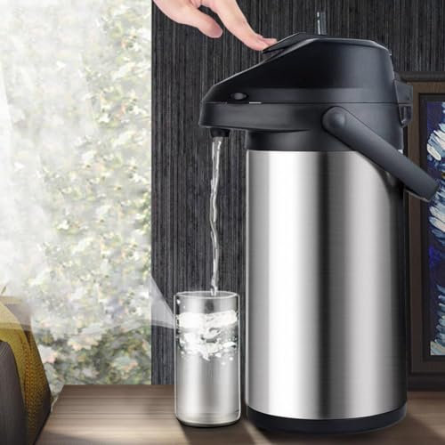 Edelstahl Kaffeekanne mit Pumpe, geeignet für den täglichen Gebrauch und besondere Anlässe (1,6 Liter)