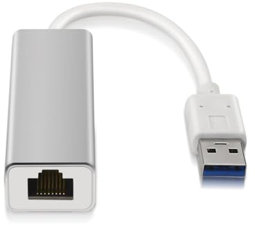 Convertisseur USB 3.0 vers Ethernet Gigabit RJ45 Femelle de 15 cm, idéal pour Les connexions réseau Rapides et Stables sur Les appareils sans Port Ethernet.