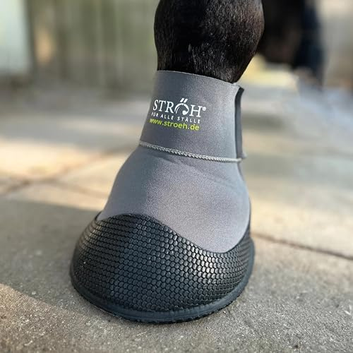 STRÖH Recovery Hufschuh für Pferde - Aus Neopren Strechmaterial - Gr. 9 | Hält Wunden, Umschläge & Verbände sauber - Leichtes Anziehen - Optimale Passform - Wiederverwendbar - Waschbar bei 30°