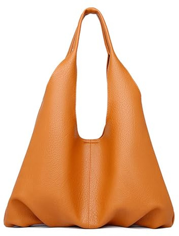 Leder Handtasche Tote Bag Schultertasche Damen 2-in-1 Design Große Shopper Arbeitstasche mit abnehmbarem Geldbeutel Elegante Ledertasche für Alltag Büro Reise