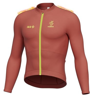 INBIKE Maglia Ciclismo Invernale in Pile Abbigliamento Ciclismo Uomo Antivento Termico Maglia Bici Manica lunga Giacca Bici Inverno per Mountain Bike BMX