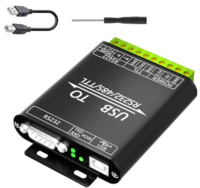 REITINGE Adaptador USB a RS232 422 232 para placa de conexión de computadora, convertidor de aislamiento industrial seguro para cable de transferencia de datos industrial