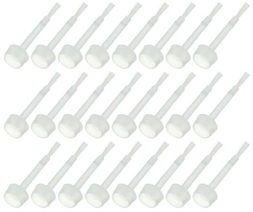 200 Pinceles Blancos de Nylon para Esmalte de Uñas y Manicura | Brochas Prácticas para Nail Art, Repuestos Fáciles de Instalar, Herramienta Creativa, Aplicación Sencilla y Trabajo