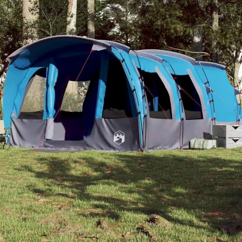 Massbinet Tunnel-Familienzelt 8 Personen Familienzelt Eingang Campingzelt Groß Geräumig Wasserdicht Ideal für Campen & Festival Wasserdicht