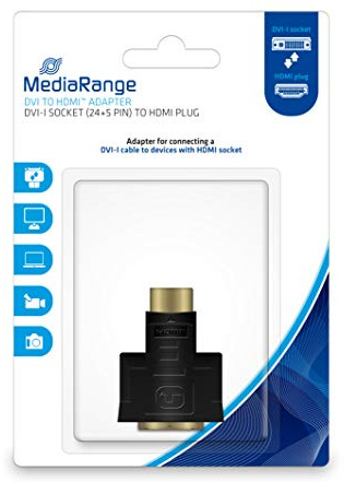 MEDIARANGE MRCS171 Adaptador DE Cable HDMI DVI-I Negro