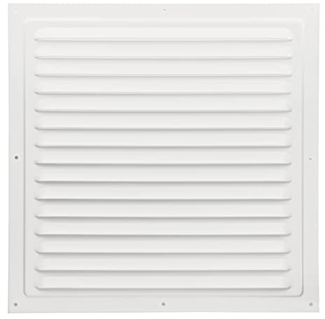 Griglia di ventilazione in metallo, 30 x 30 cm, per interni ed esterni, montaggio con protezione dagli insetti, robusta, resistente alle intemperie (30 x 30, colore bianco)