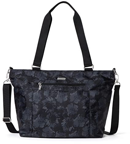 Baggallini Damen Essential Tragetasche Arbeitstasche mit Laptop-Hülle – Reise-Schultertasche mit Gepäckhülle, Midnight Garden