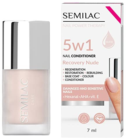 Semilac 5en1 Acondicionador de Uñas Regeneración Nude 7ml