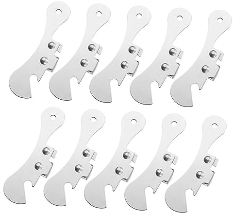 ABOOFAN 10 Pièces ouvre-bocal peut fournitures Manuel de louvre-boîte à main ouvre-bouteille pratique ouvre-bouteille en acier inoxydable portable Ouvreur Provisions pouvez