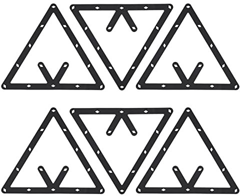 NDNCZDHC 6Pcs Pool Ball Rack Film Triangle Pool Rack Black Billiard Ball Holder Pool Table Accessories for Pool Halls 9x9in