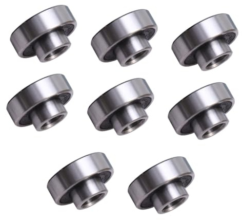 CLISPEED Rodamientos Para Patineta 608 2rs Antioxidantes, Cojinetes De Rueda De Patín Negros De Alta Velocidad, 8 Piezas Para Deportes Al Aire Libre y Patinaje Recreativo