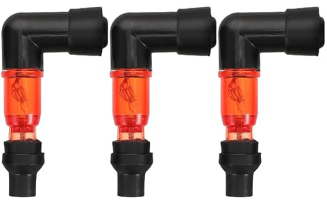 NUOBESTY Lot de 3 Capuchons de Bougie d'Allumage Haute Tension Lumineux 90° pour Motos Tout-Usage Quads et Scooters Résistants Compatibles ATV Amélioration Performance d'Allumage pour