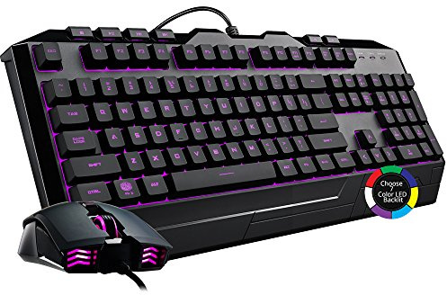 Cooler Master Devastator 3 - Teclado, Alámbrico, USB, Interruptor de membrana, QWERTY, LED, Negro