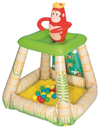 Bestway Up, In und Over Bällebad Dschungel, 89 x 86 x 107 cm, Mehrfarbig