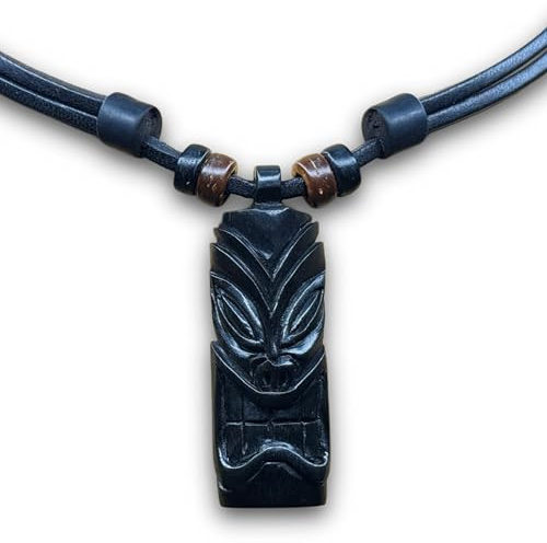 HANA LIMA Tikikette Tiki Surferkette Neuseeland Lederkette Surferhalskette Halsband